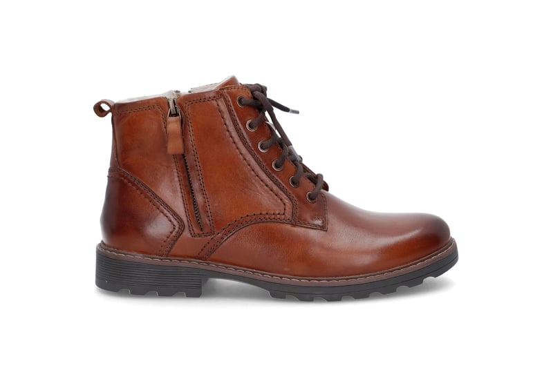 Varmfôret snøreboots i skinn SOFTWALK Varmfôret snøreboots i skinn SOFTWALK