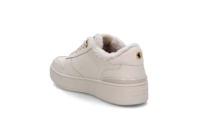 Hvite sneakers med pelsdetaljer STOCKHOLM DESIGN GROUP