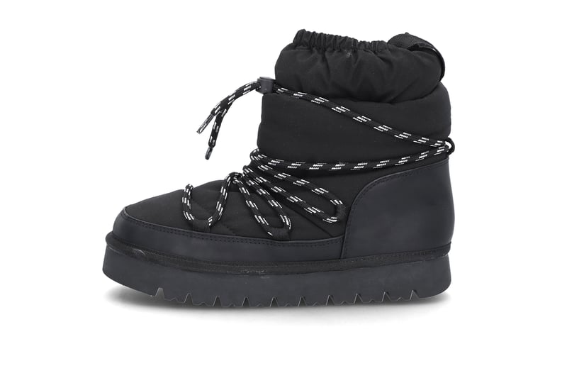 Varmfòrede snøreboots BLACK