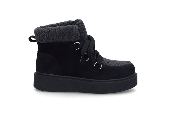 Varm snøreboots BLACK