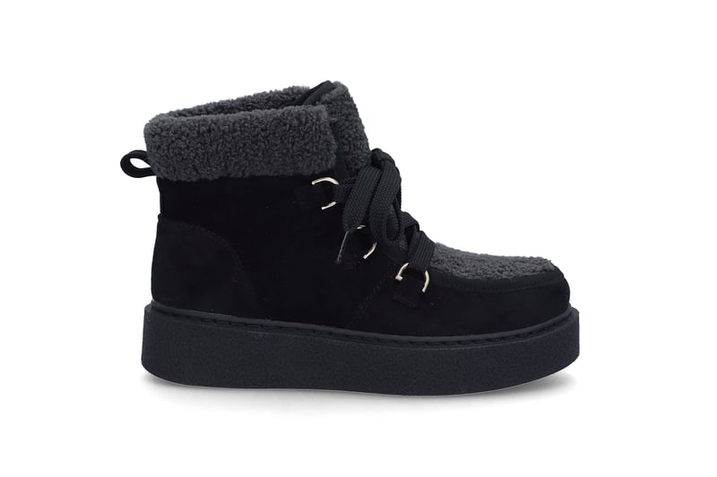 Varm snøreboots BLACK