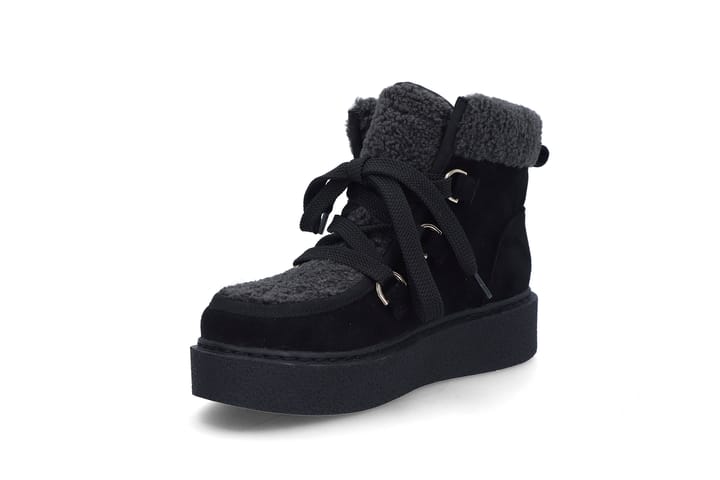 Varm snøreboots BLACK