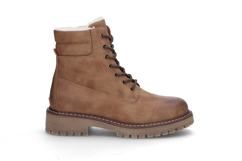 Varm vinterboots med snøring BLACK
