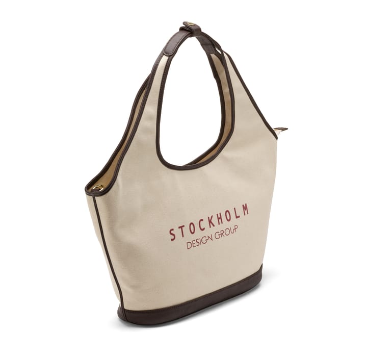 Veske i canvas med skinndetaljer STOCKHOLM DESIGN GROUP