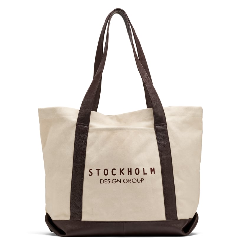Canvasväska med läderdetaljer STOCKHOLM DESIGN GROUP